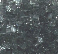 50g 5x4x2mm Transparent Black Diamond Tile Beads